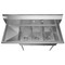 Koolmore 3 Compartment Stainless Steel NSF Commercial Kitchen Sink with Drainboard SC121610-12L3 - alternate 7